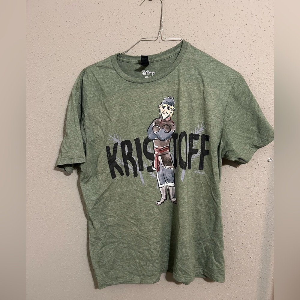 Disney Men’s Green Kristoff T-Shirt. Size Large.